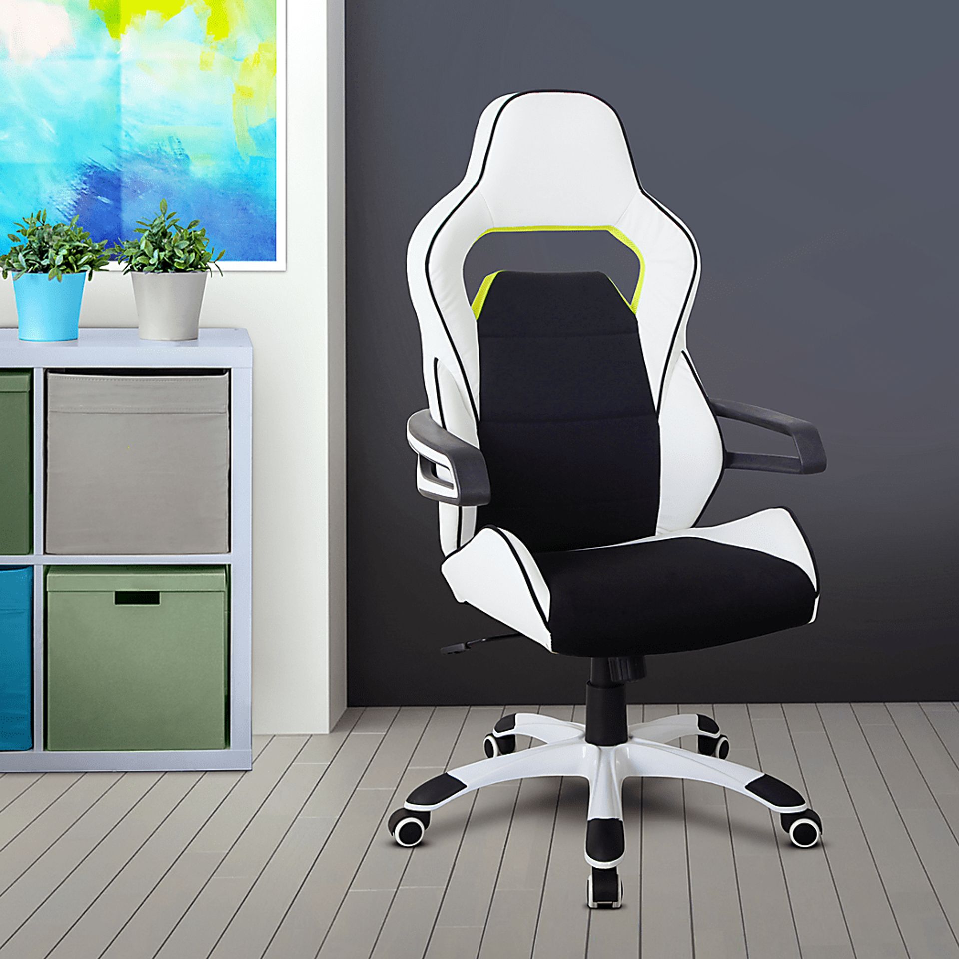 Ezano White Office Chair - Image 2