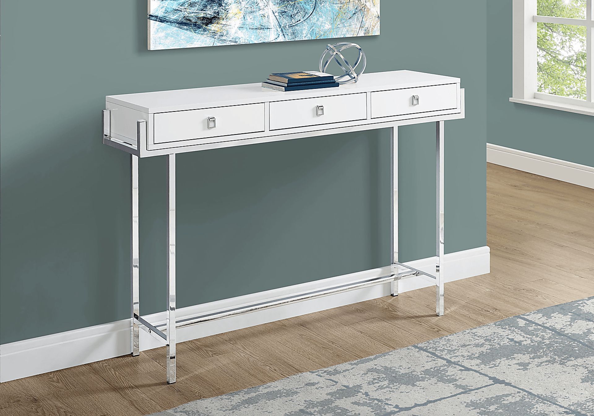 Ezell White Console Table - Image 2