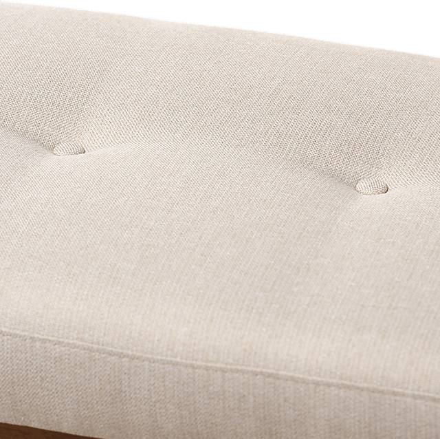 Ezelle Beige Bench - Thumbnail - Image 4