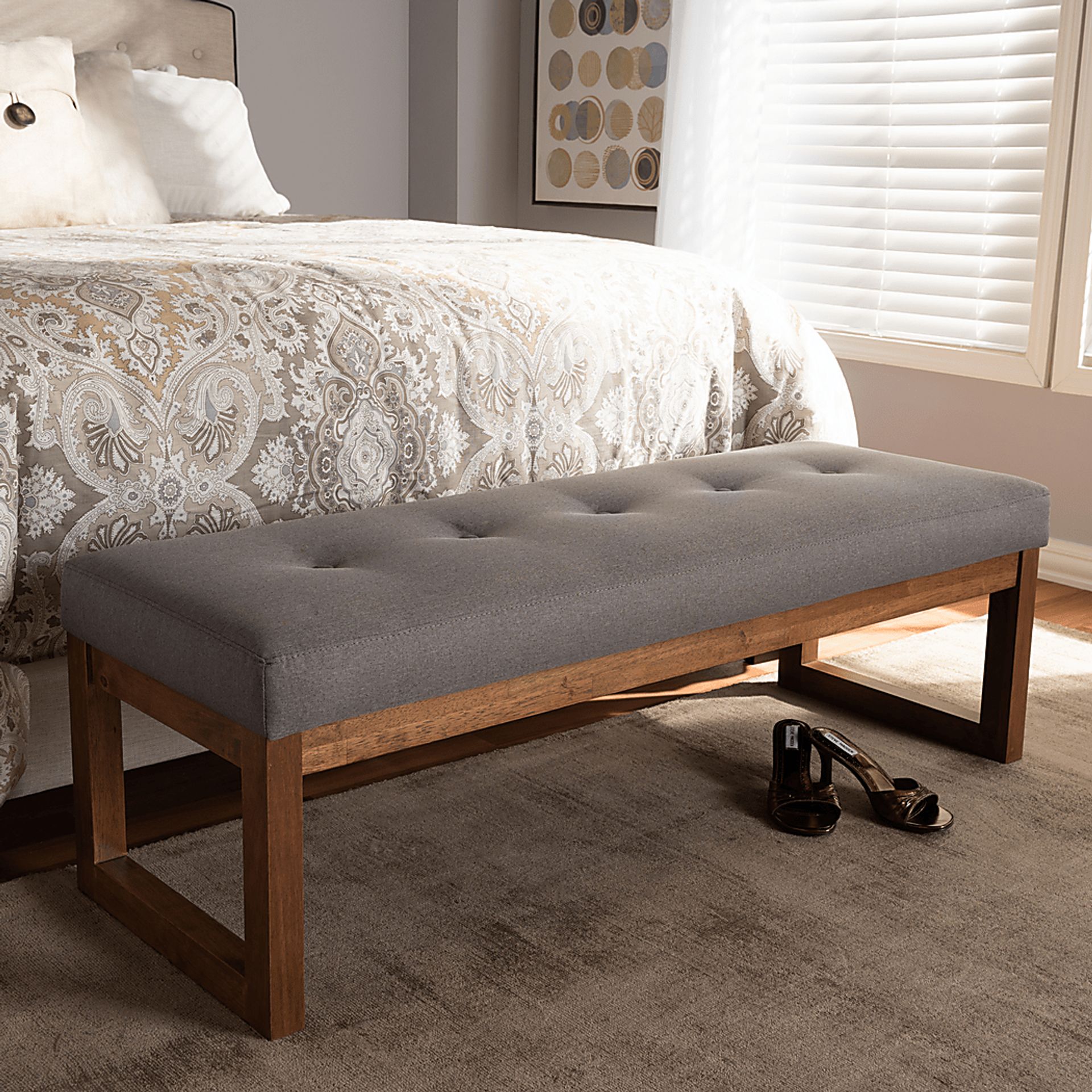 Ezelle Gray Bench - Image 2