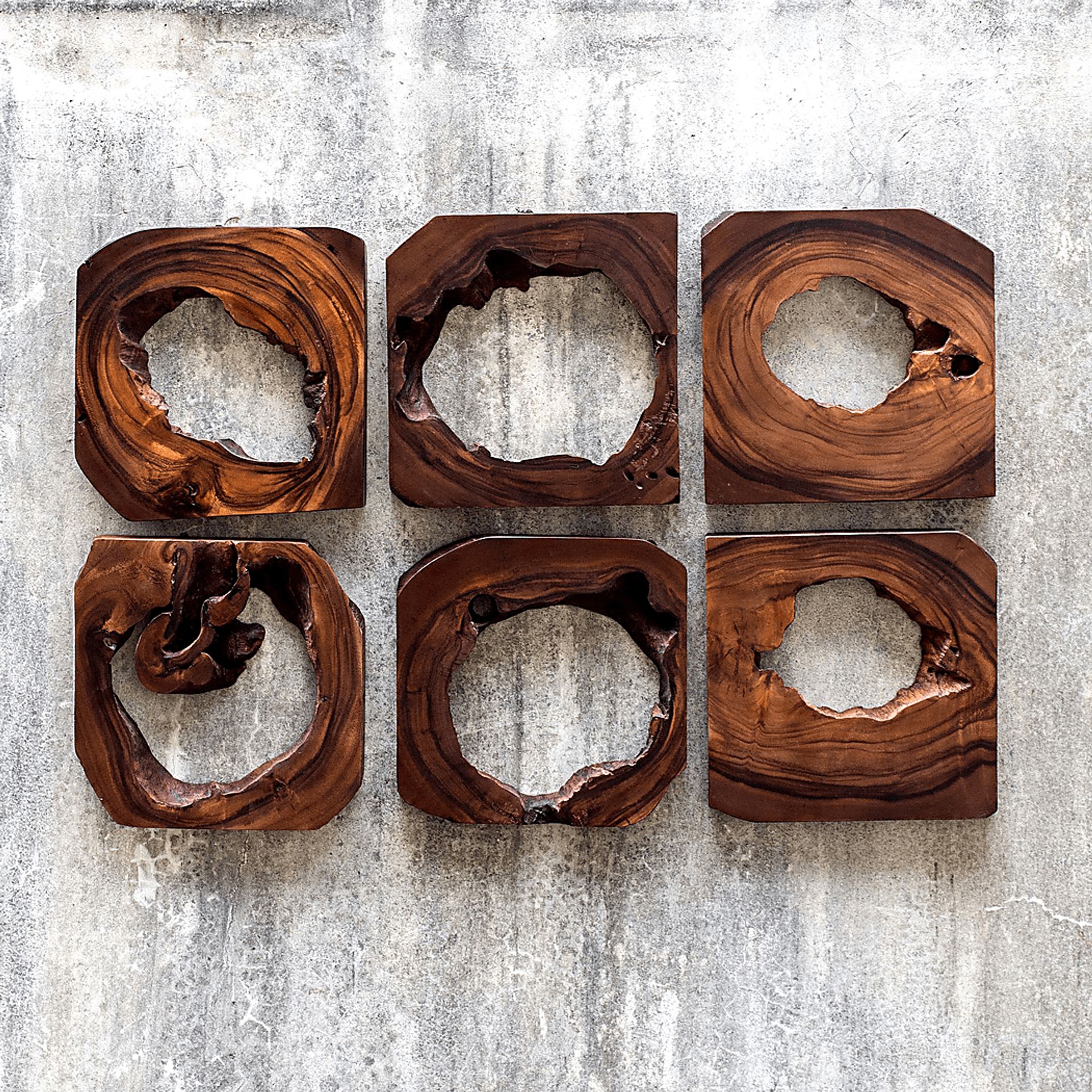 Eziel Brown Set of 6 Wall Decor - Image 4