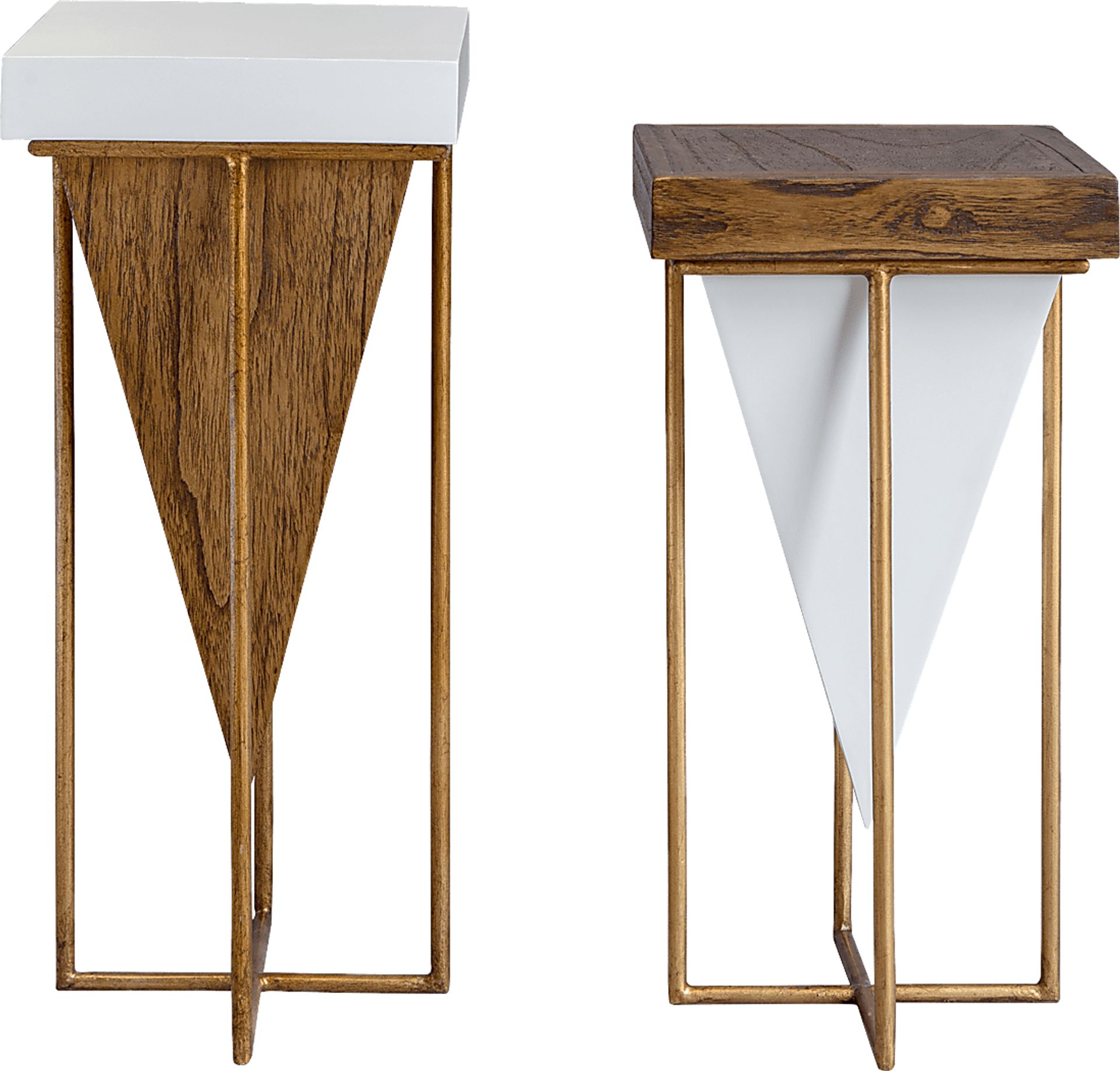 Ezzard White Accent Table Set of 2 - Image 2