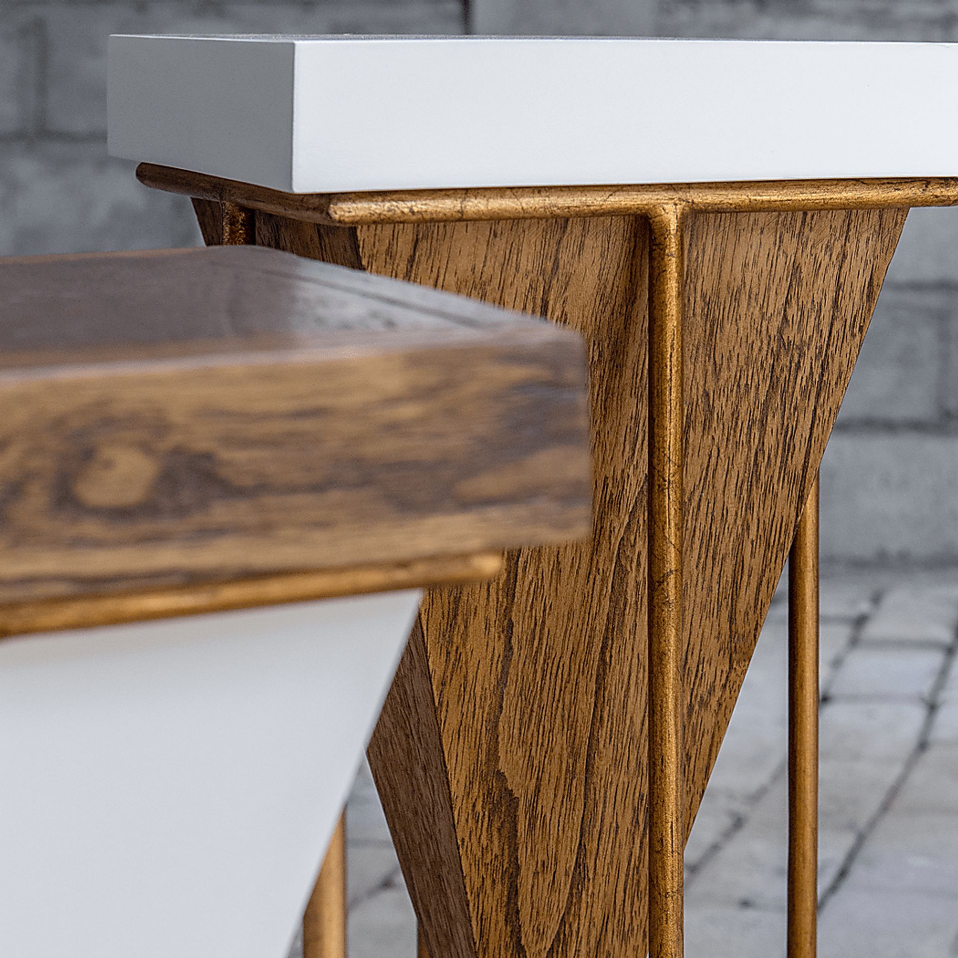 Ezzard White Accent Table Set of 2 - Image 3