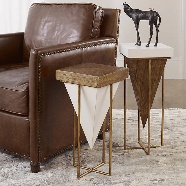 Ezzard White Accent Table Set of 2 - Thumbnail - Image 4