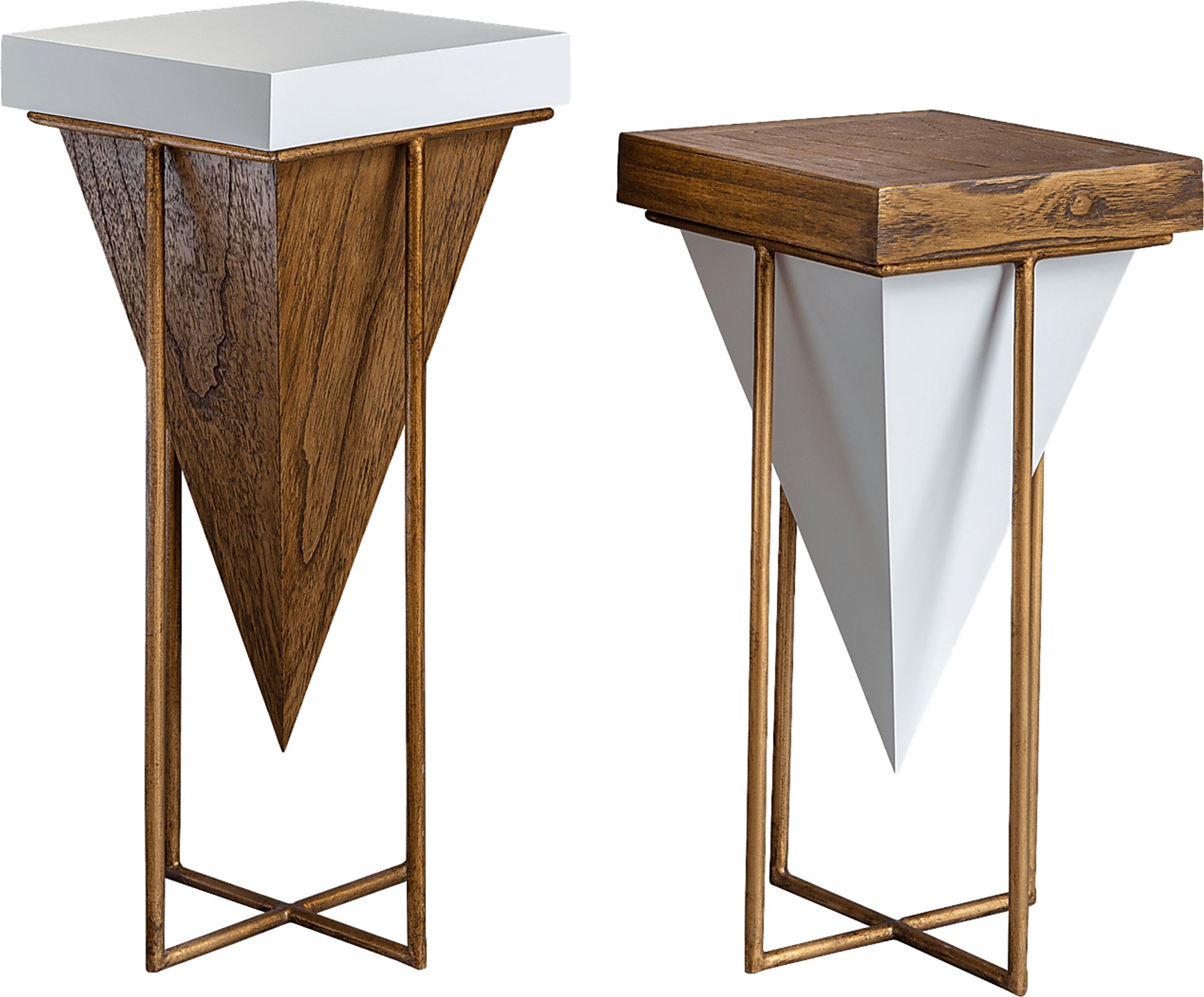 Ezzard White Accent Table Set of 2 - Image 1