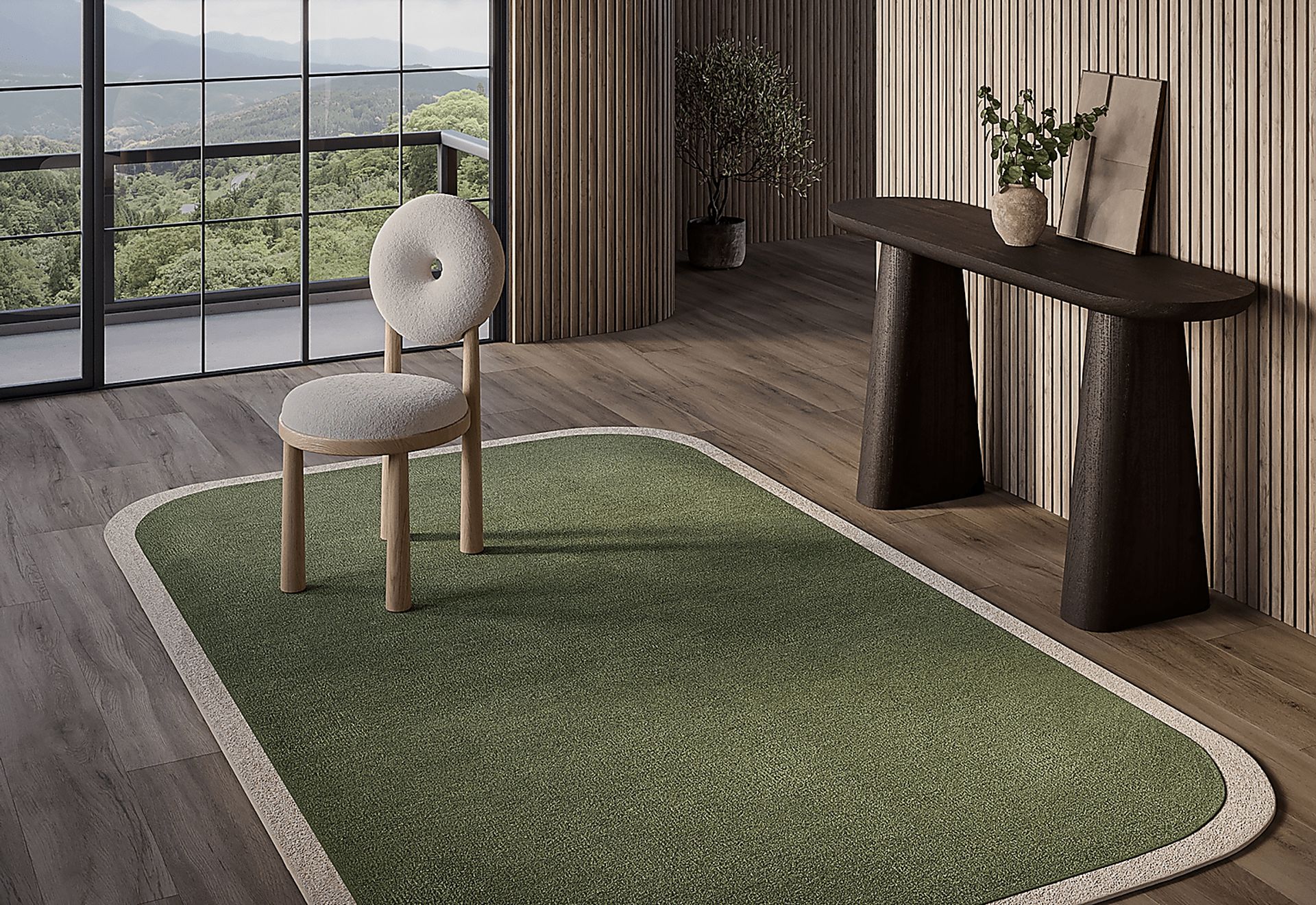 Fabian Green 3'6 x 5'6 Rug - Image 2