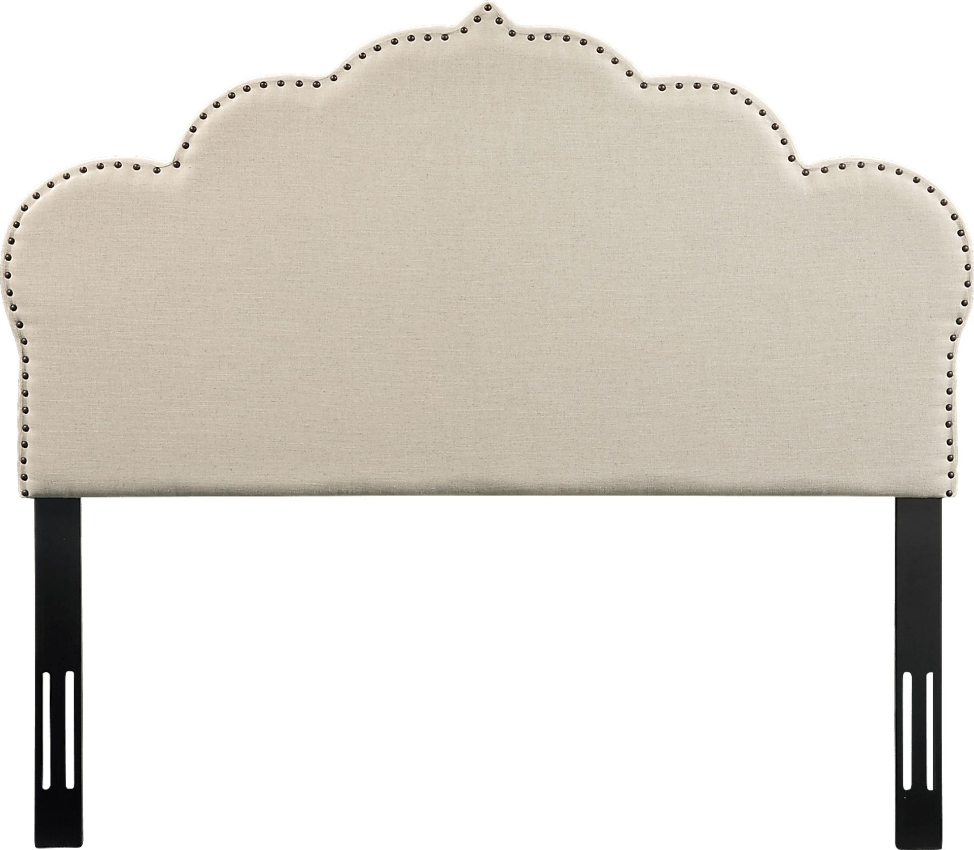 Fabrice Beige Queen Upholstered Headboard - Image 1
