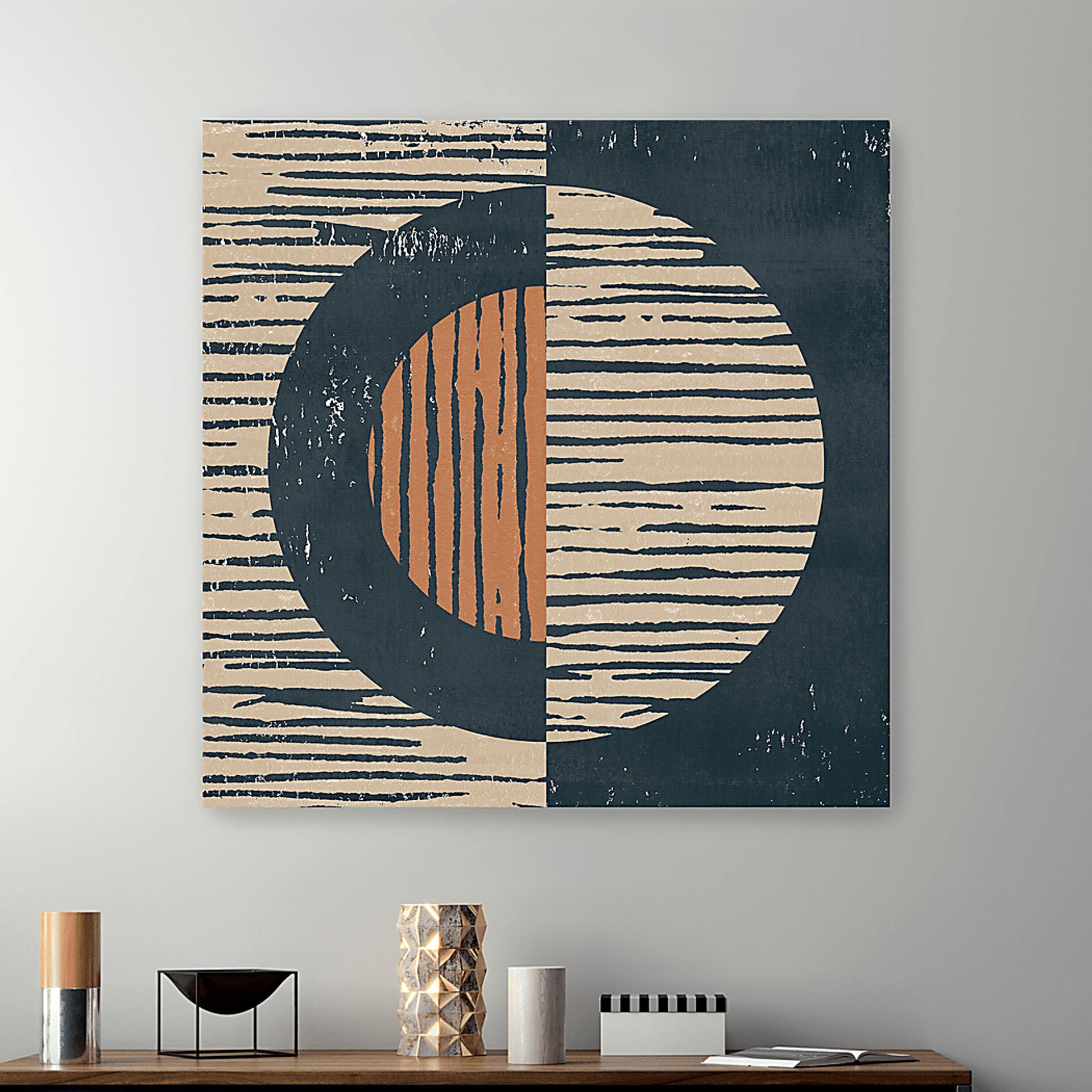 Faded Reality II Brown Artwork - Image 3