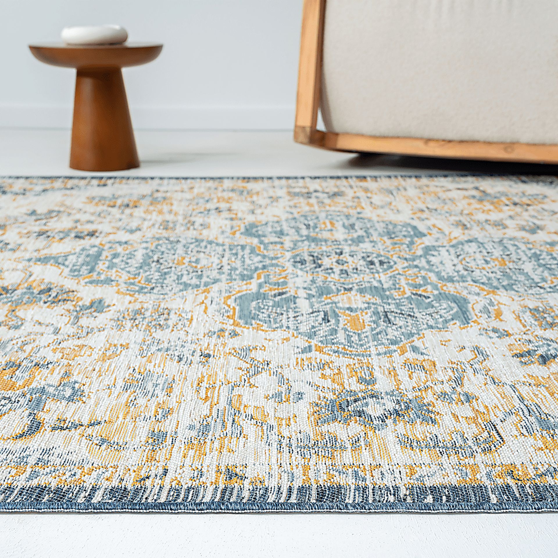 Fadika Blue 5'3 x 7' Indoor/Outdoor Rug - Image 6