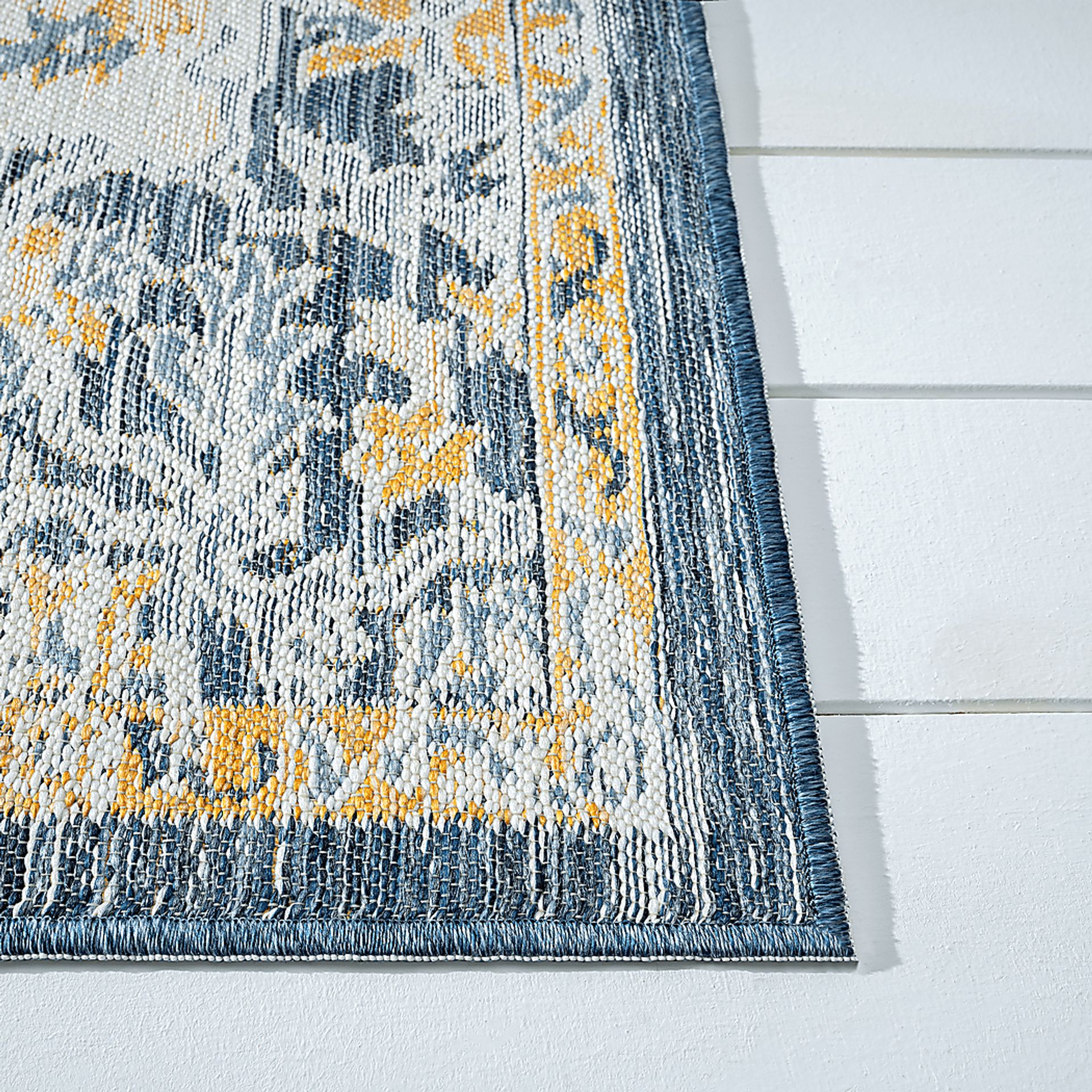 Fadika Blue 5'3 x 7' Indoor/Outdoor Rug - Image 10