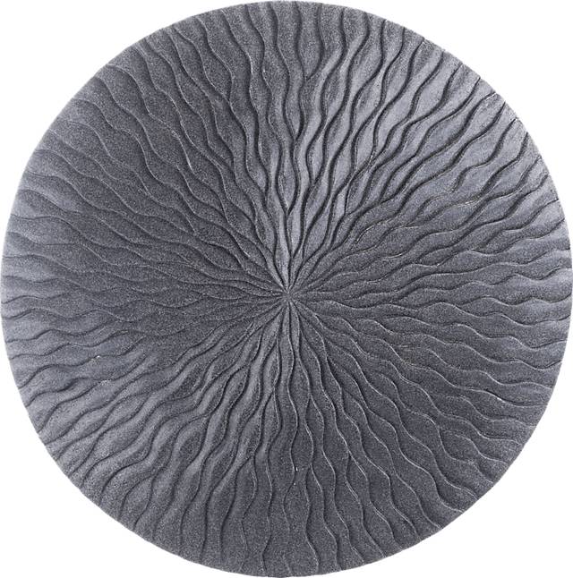 Faerir Gray Large Outdoor Round Wave Plaque - Thumbnail - Image 3