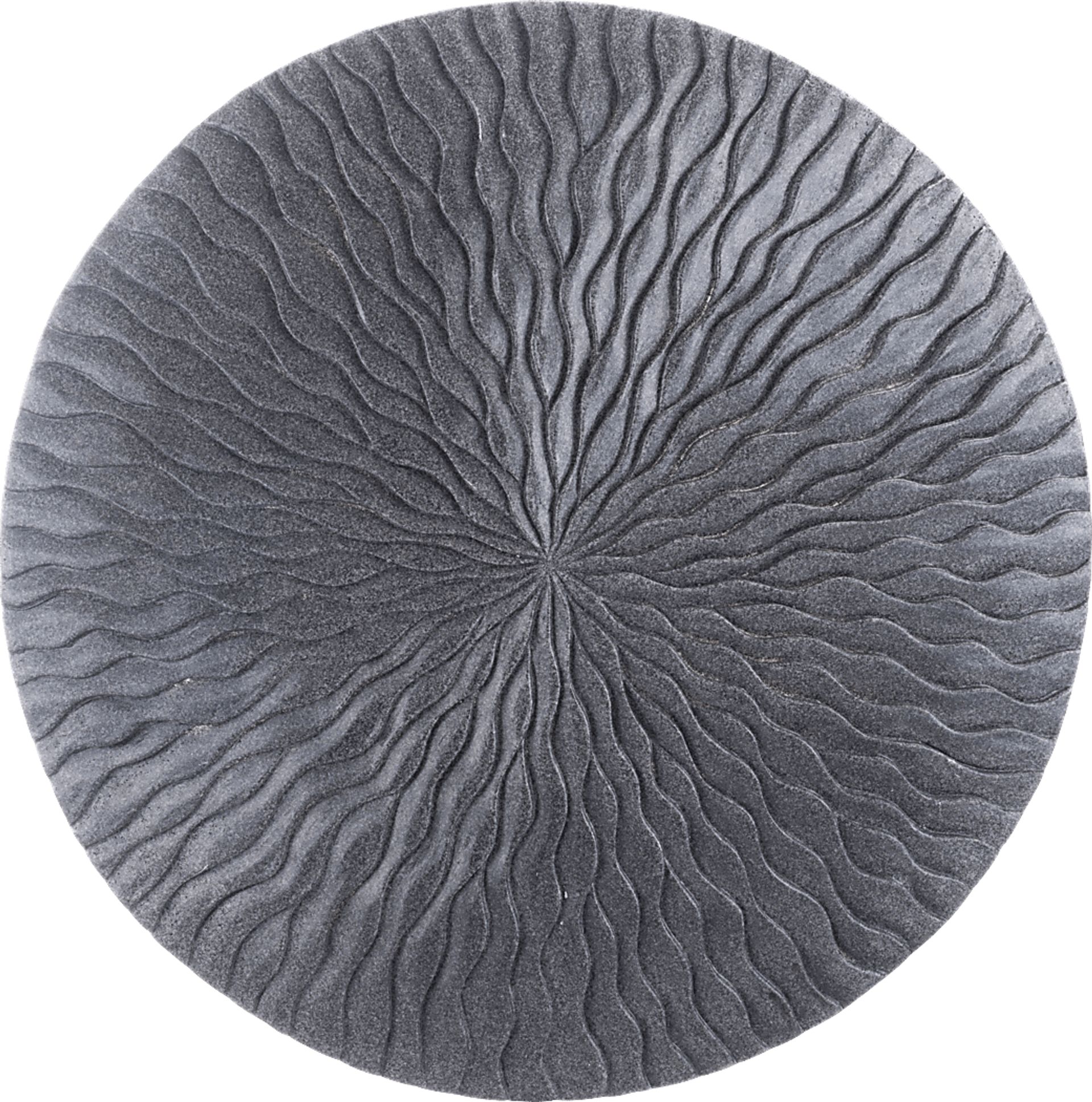 Faerir Gray Large Outdoor Round Wave Plaque - Image 3