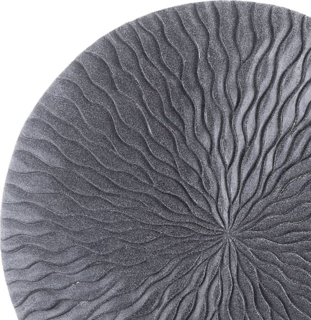 Faerir Gray Large Outdoor Round Wave Plaque - Thumbnail - Image 4