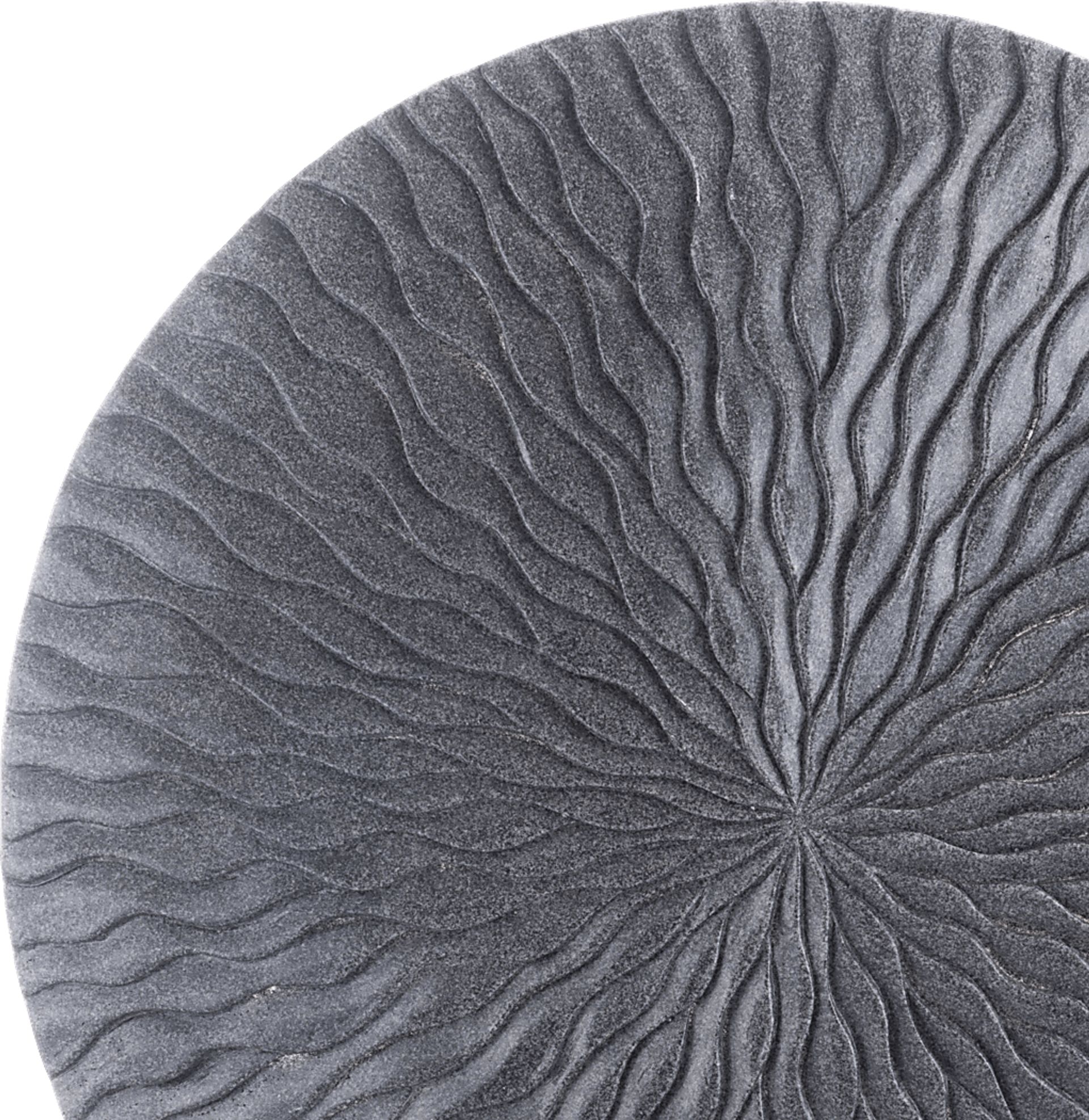 Faerir Gray Large Outdoor Round Wave Plaque - Image 4