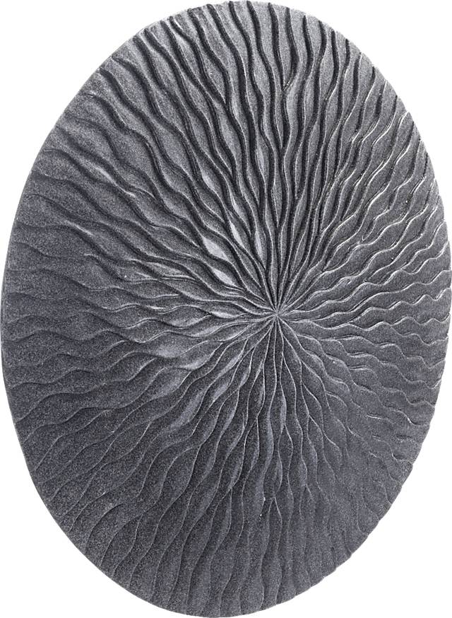 Faerir Gray Large Outdoor Round Wave Plaque - Thumbnail - Image 1