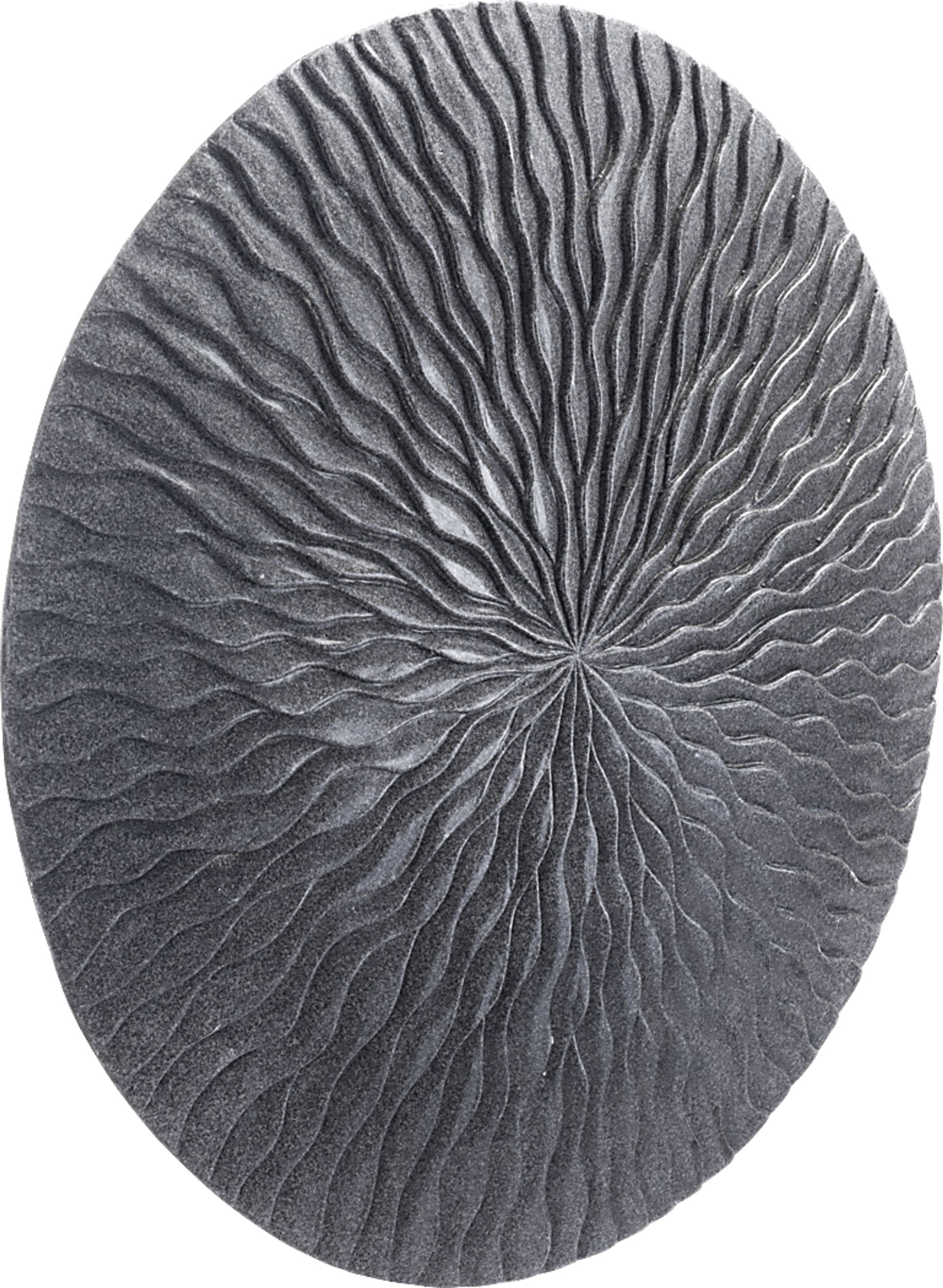 Faerir Gray Large Outdoor Round Wave Plaque - Image 1