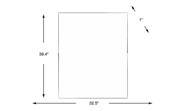 Dimension Image. Please refer to the Dimension Tab on this page for dimension details.