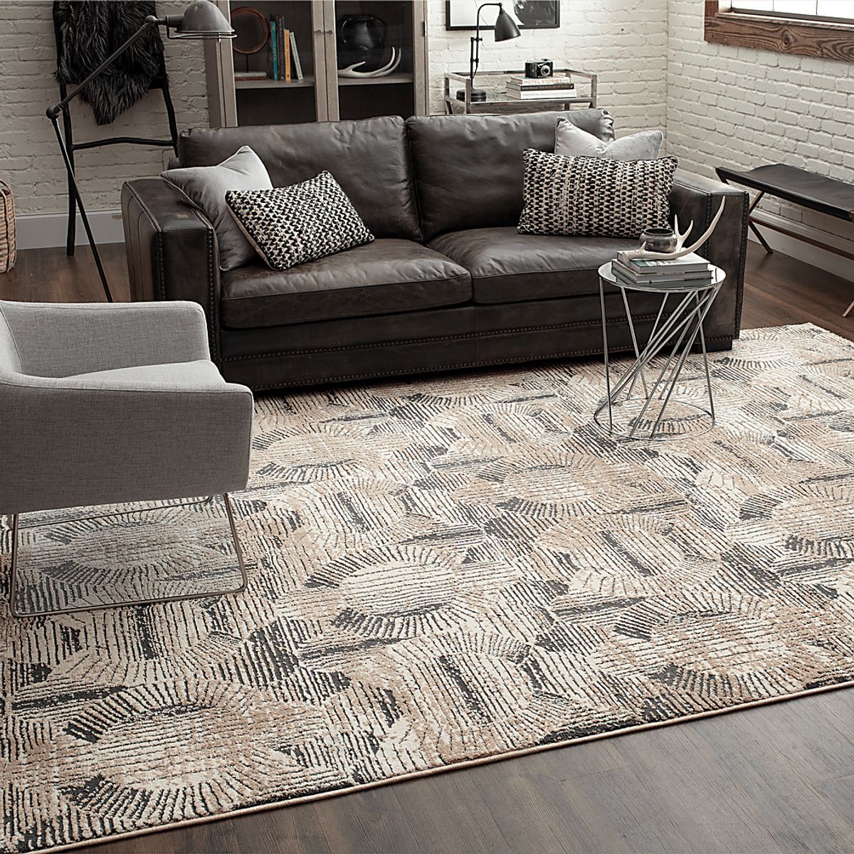 Drew & Jonathan Fairdrop Silver Gray Rugs | Rooms to Go