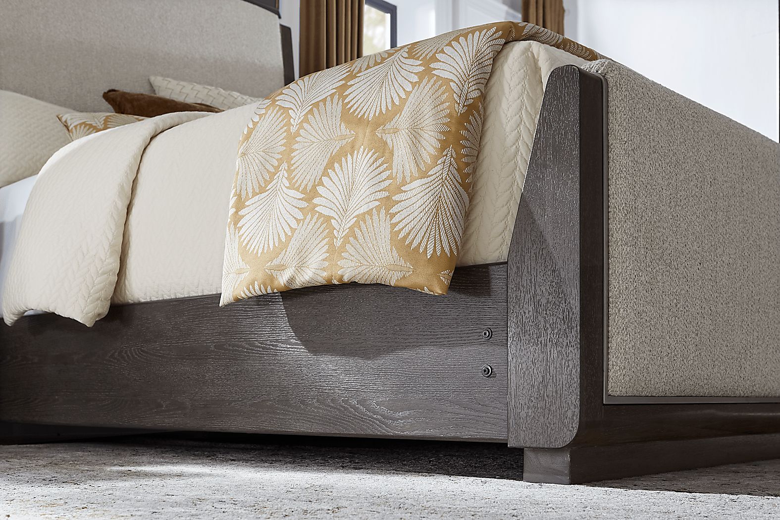 Fairfax Gray Upholstered Bed - Thumbnail 2