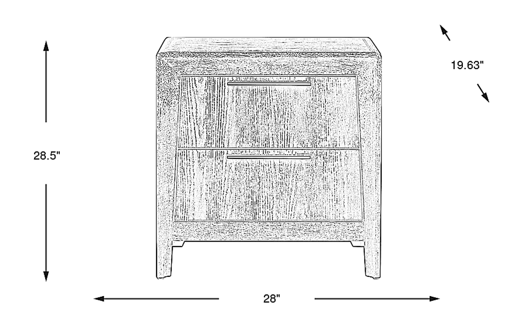 Fairfax Gray Nightstand