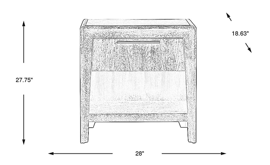 Fairfax Gray Open Nightstand