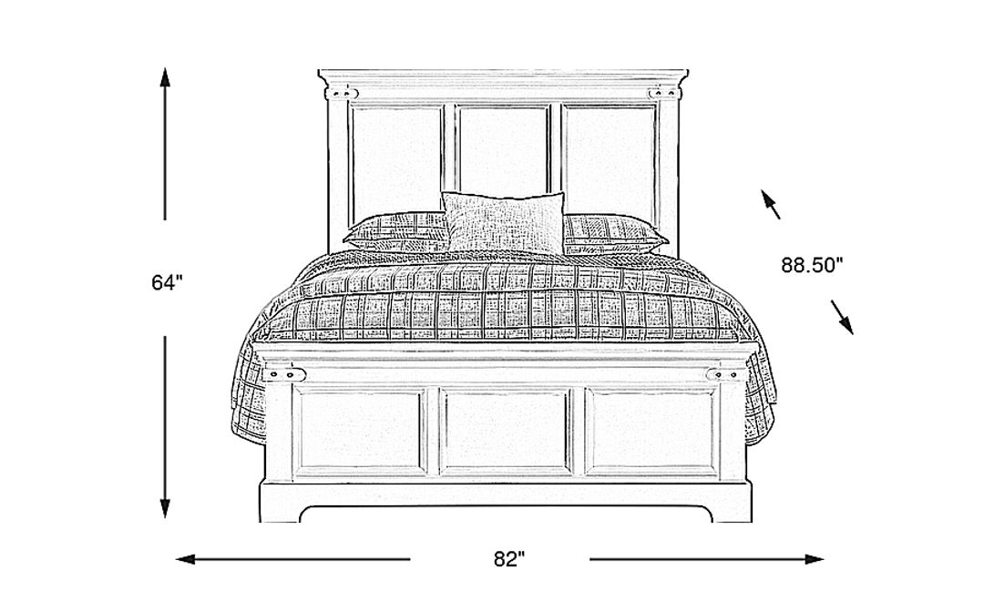 Fairhaven Black 3 Pc King Panel Bed