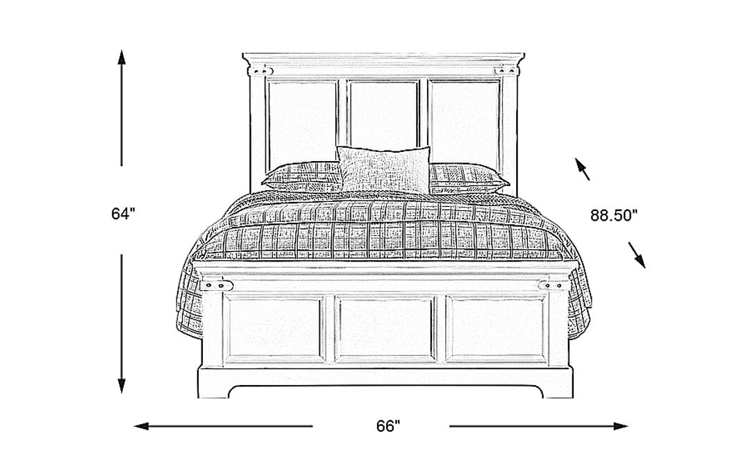Fairhaven Black 3 Pc Queen Panel Bed