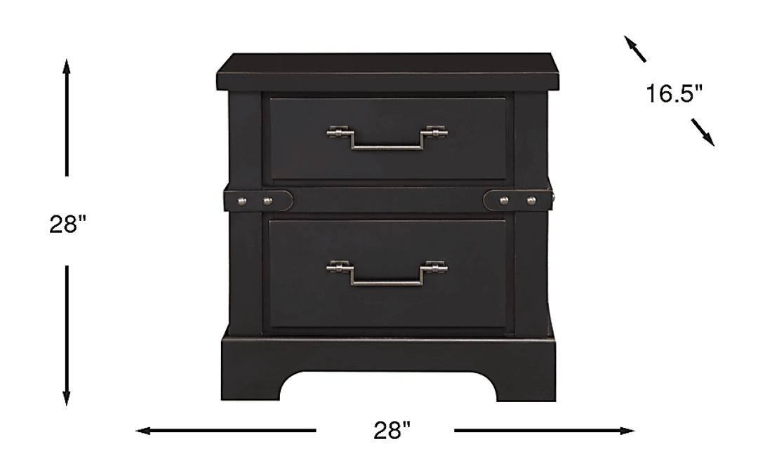 Fairhaven Black Nightstand