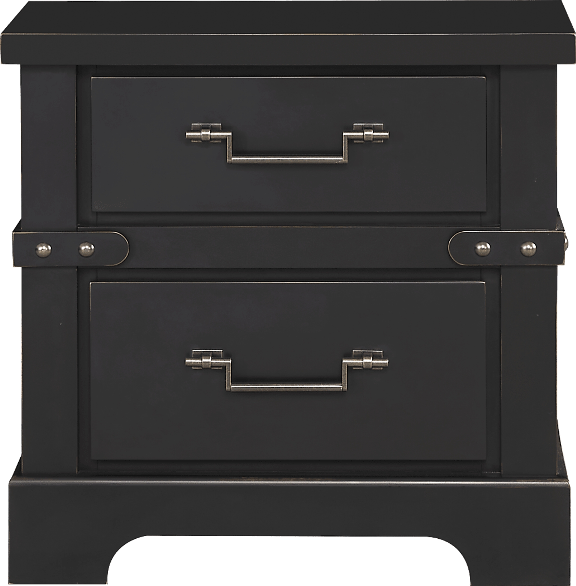 black nightstand with usb