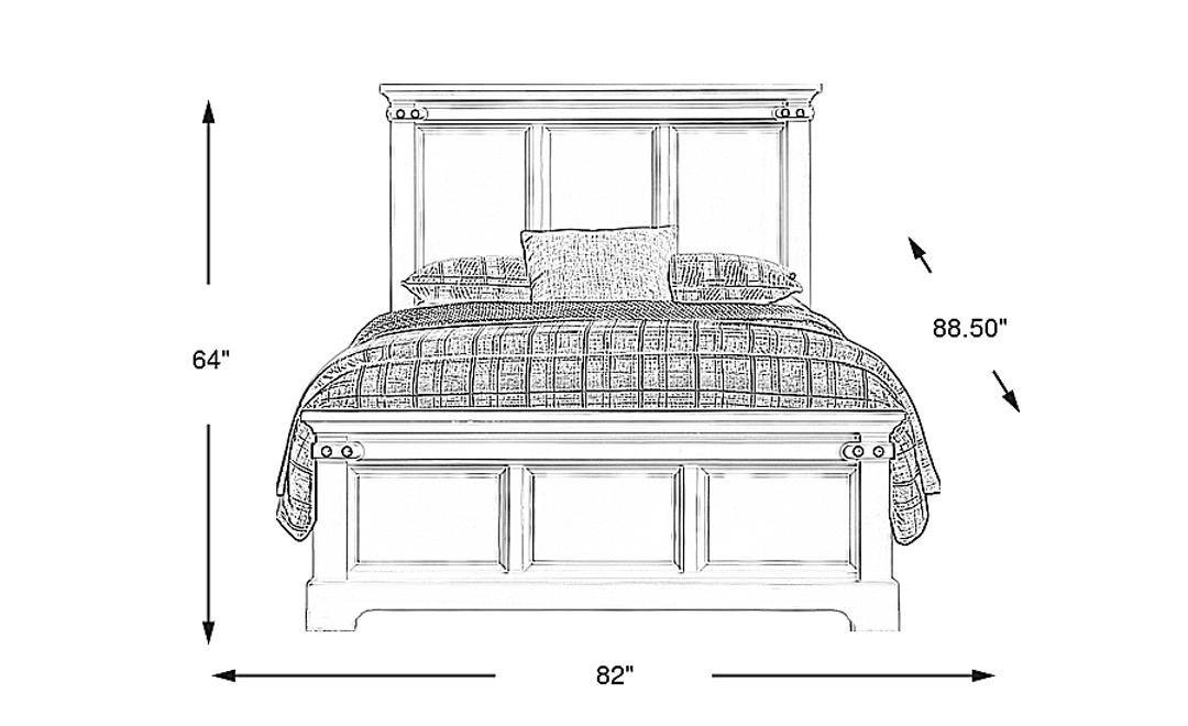 Fairhaven White 3 Pc King Panel Bed
