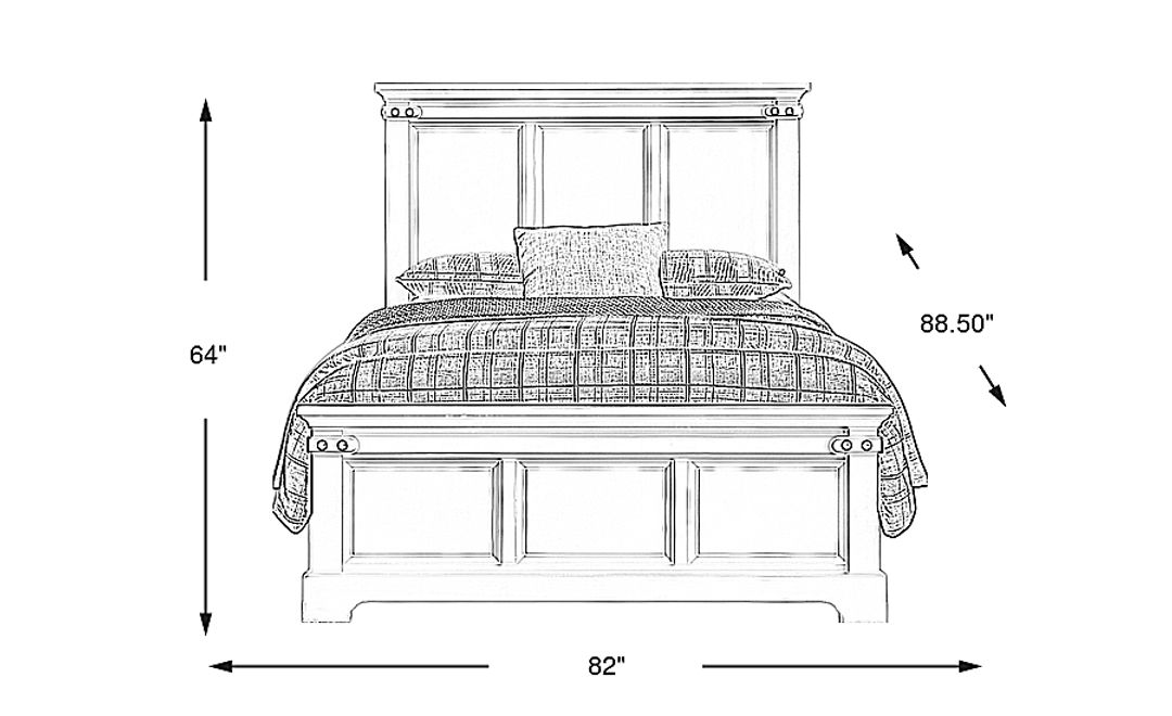 Fairhaven White 3 Pc King Panel Bed