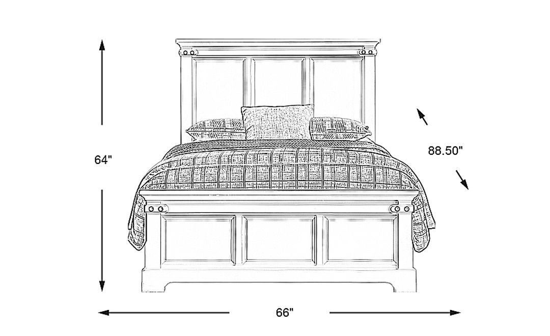 Fairhaven White 3 Pc Queen Panel Bed
