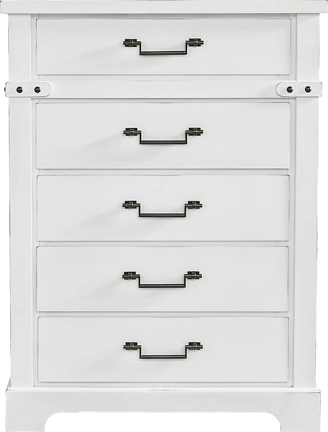 Fairhaven White 5 Pc Queen Panel Bedroom - Thumbnail - Image 5