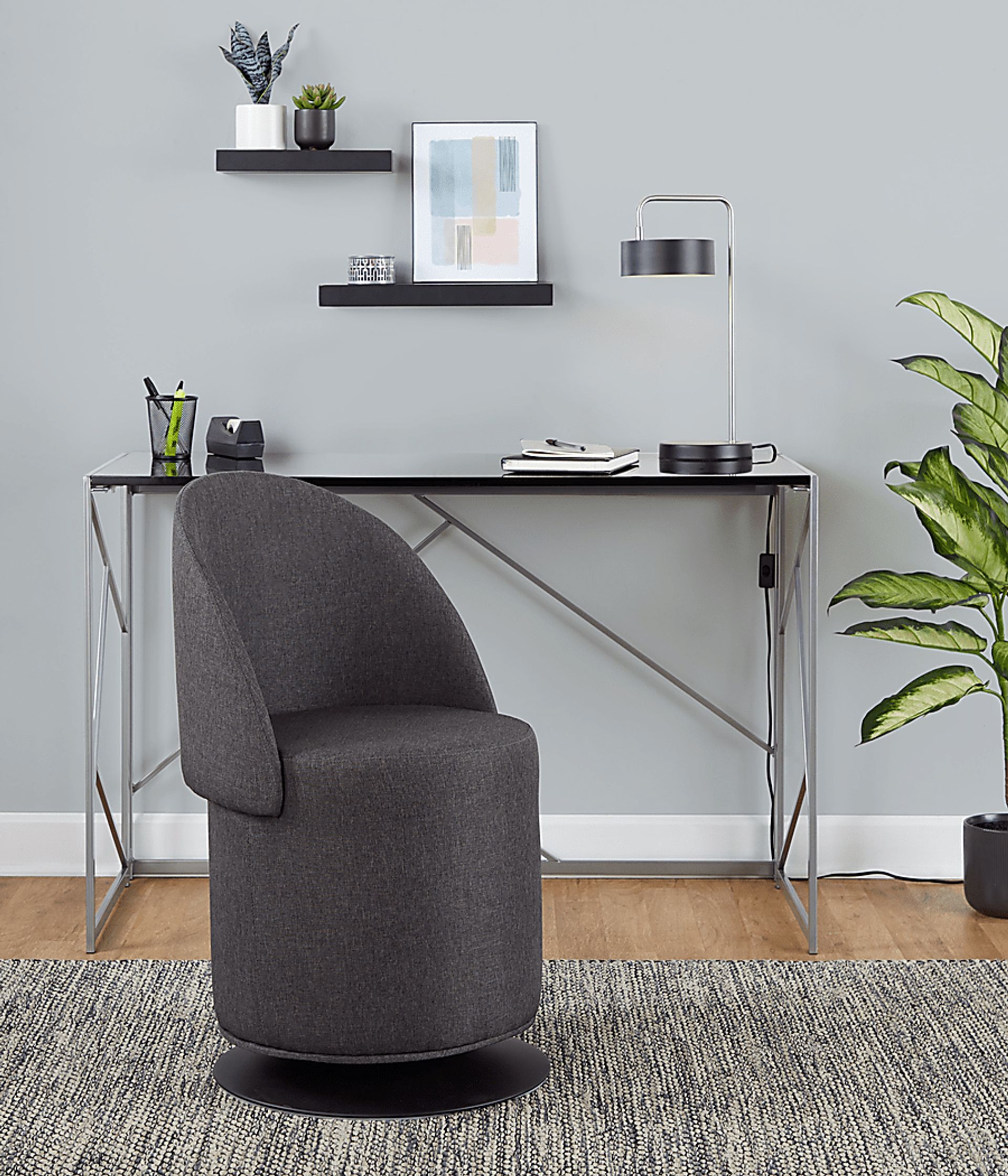 Fairington Charcoal Swivel Accent Chair - Image 2