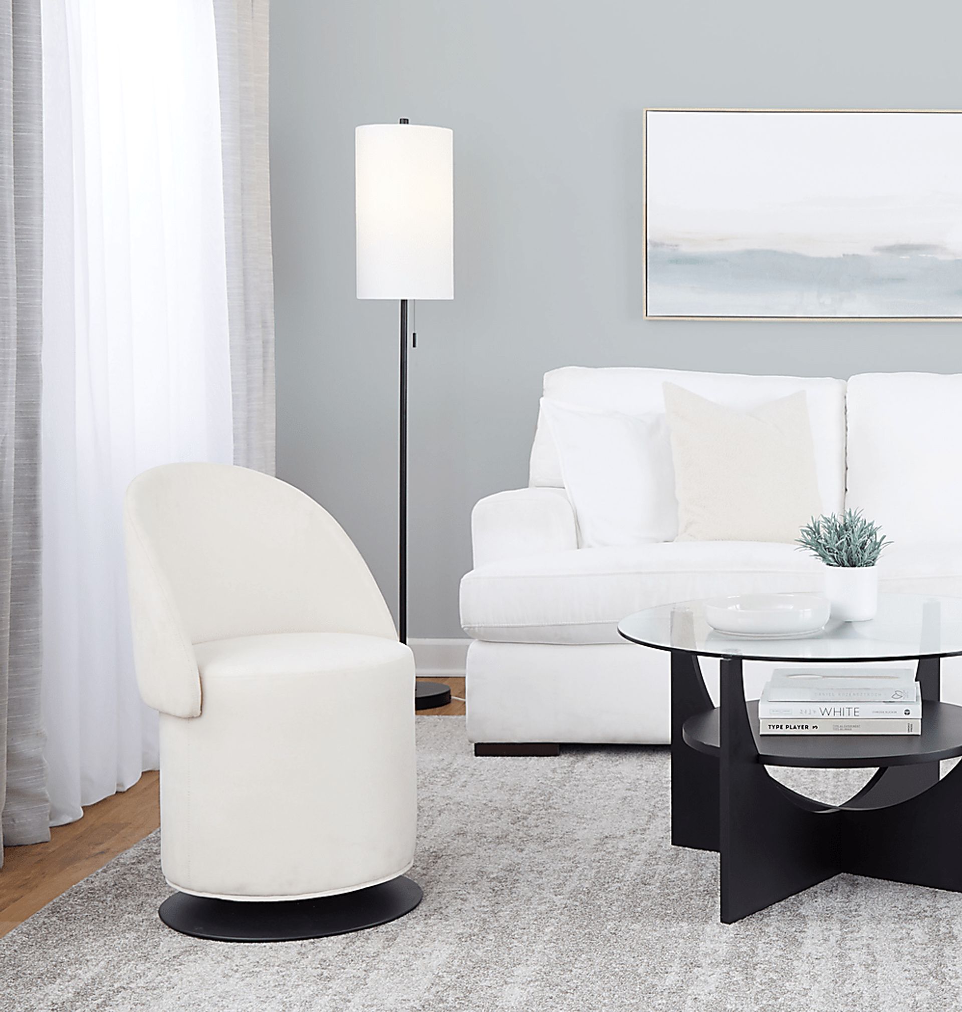 Fairington Cream Swivel Accent Chair - Image 13
