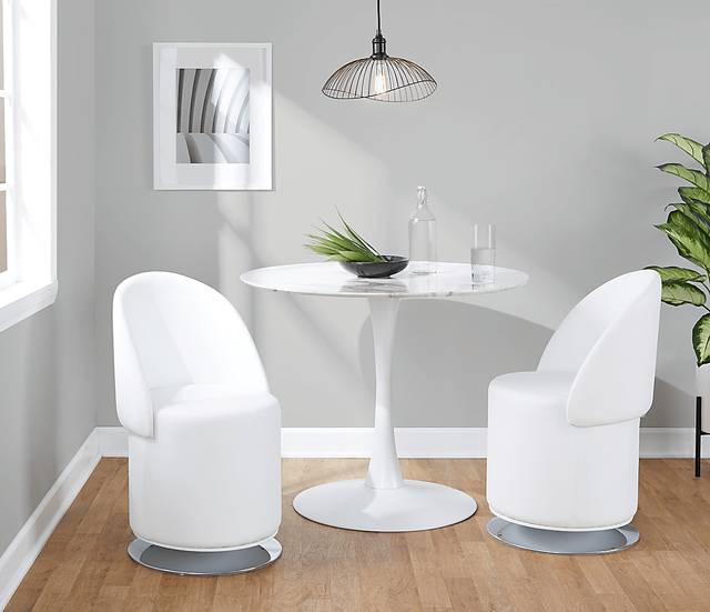 Fairington White Swivel Accent Chair - Thumbnail - Image 11