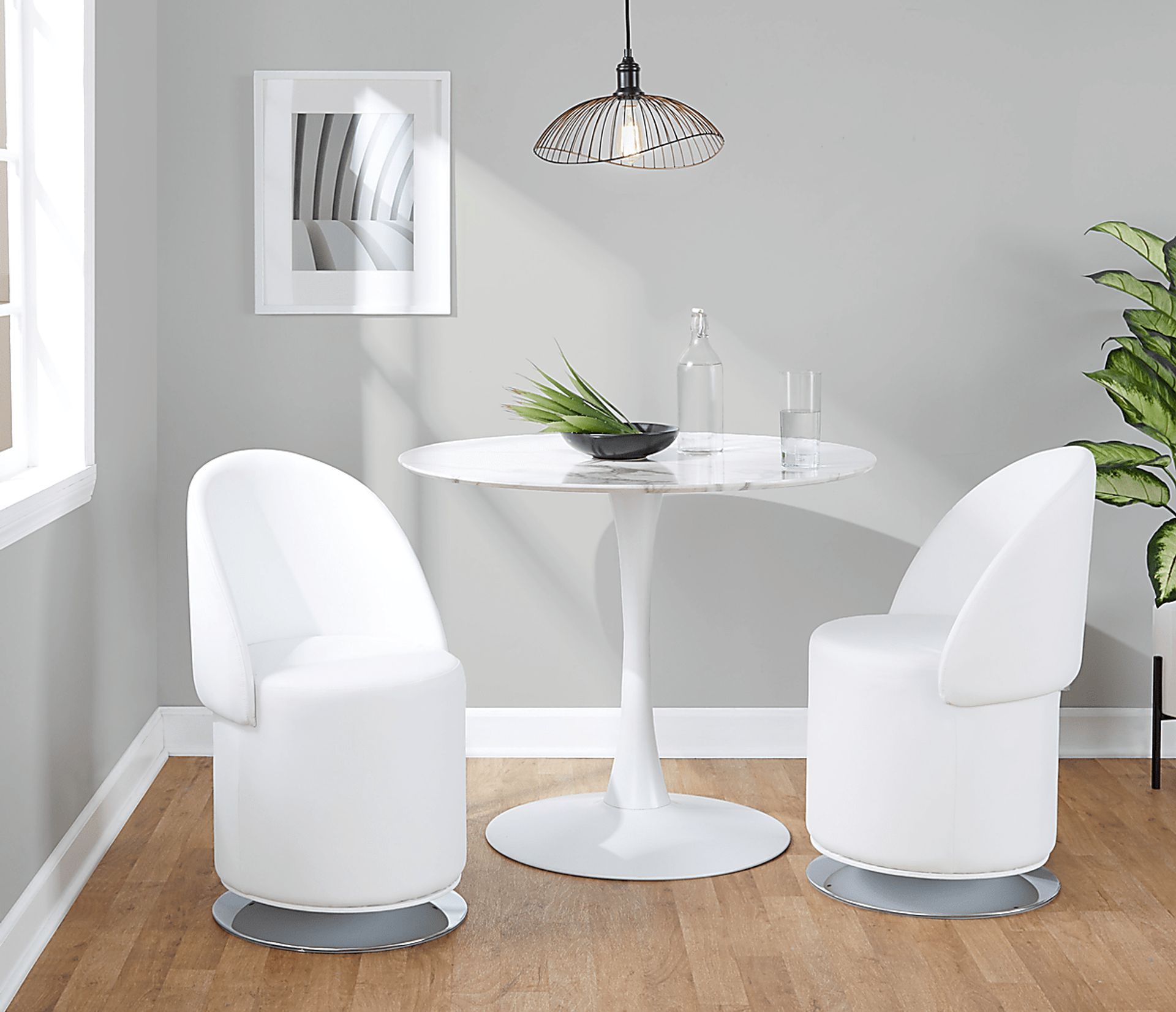 Fairington White Swivel Accent Chair - Image 11