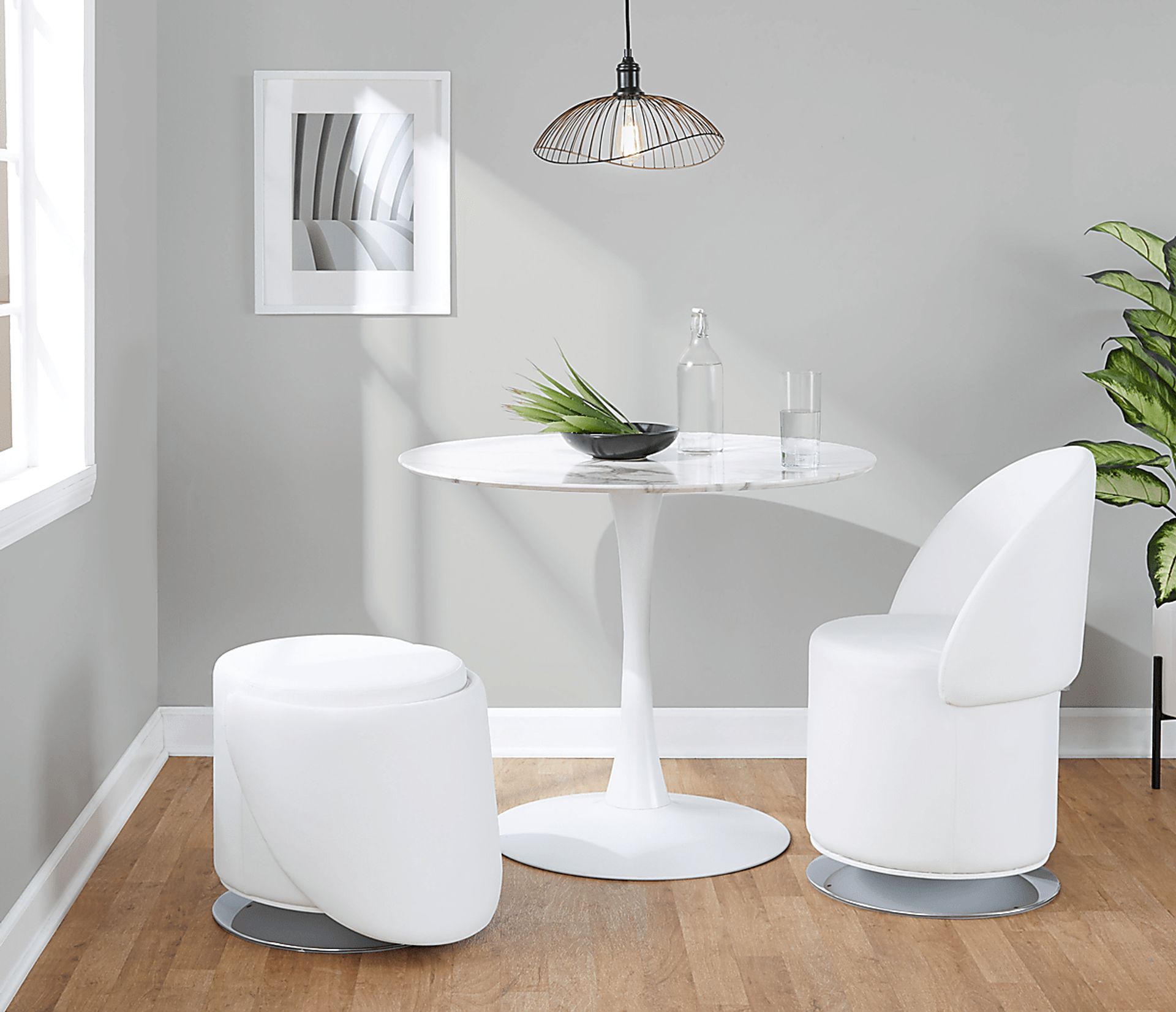 Fairington White Swivel Accent Chair - Image 12