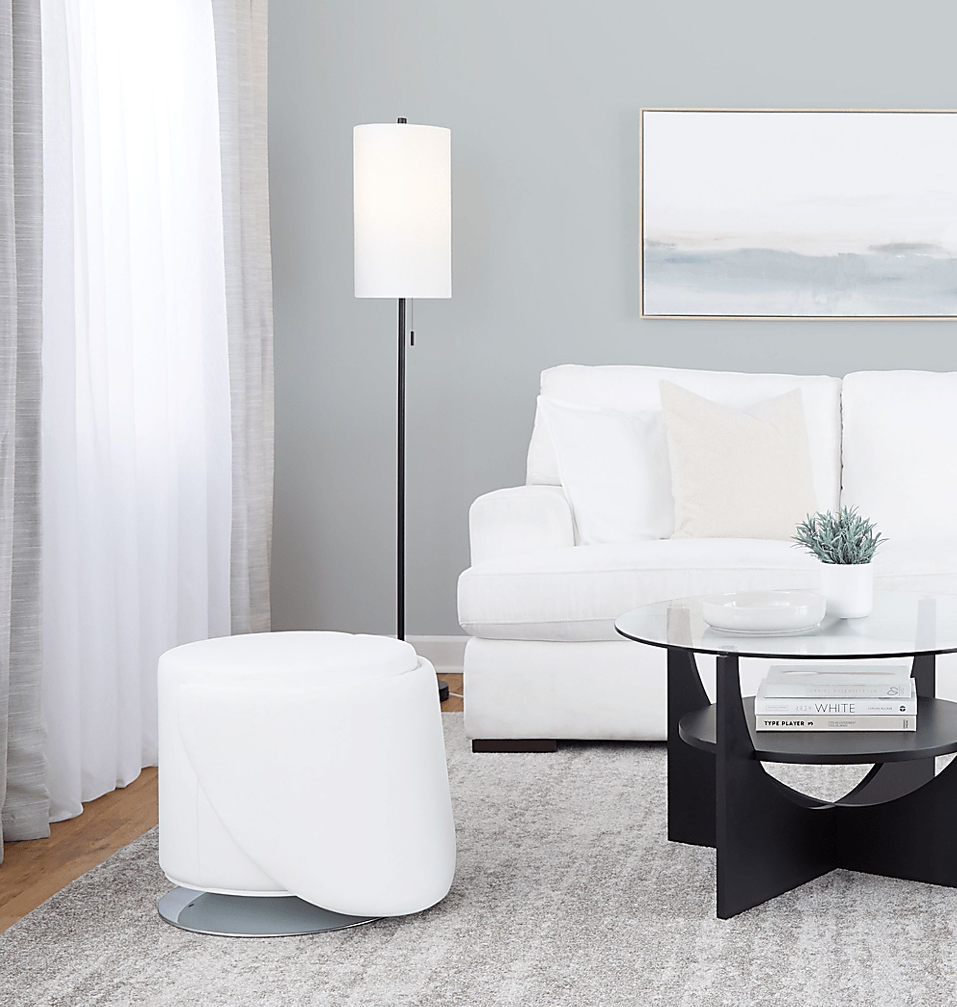 Fairington White Swivel Accent Chair - Image 13