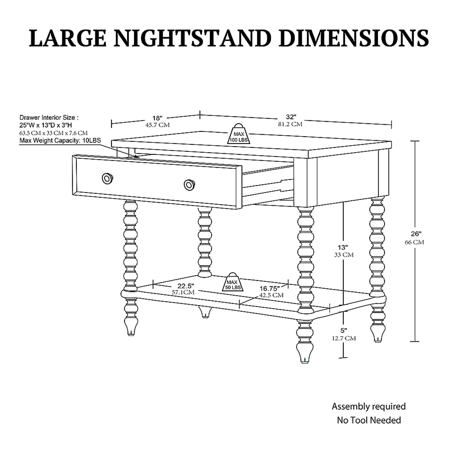 Fairiprises Brown Nightstand - Image 7