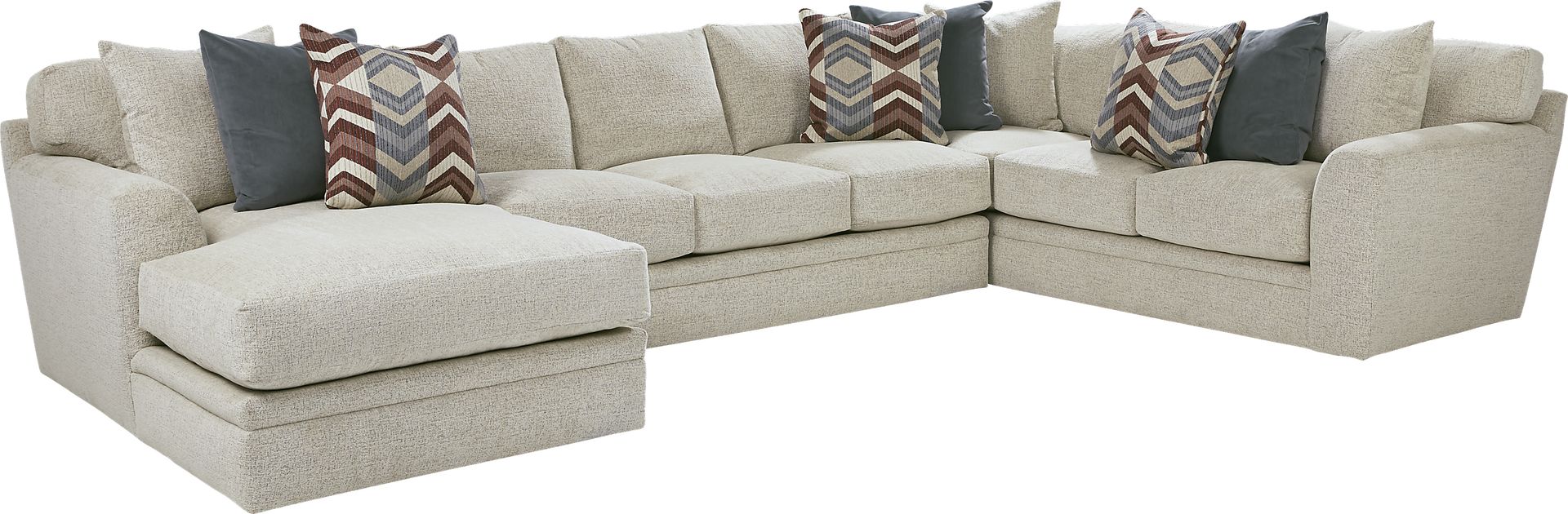 Fairleigh Linen 3 Pc XL Sectional - Image 1
