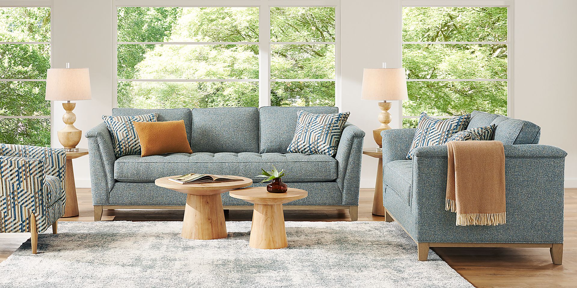 Fairmont Blue Sofa - Image 2