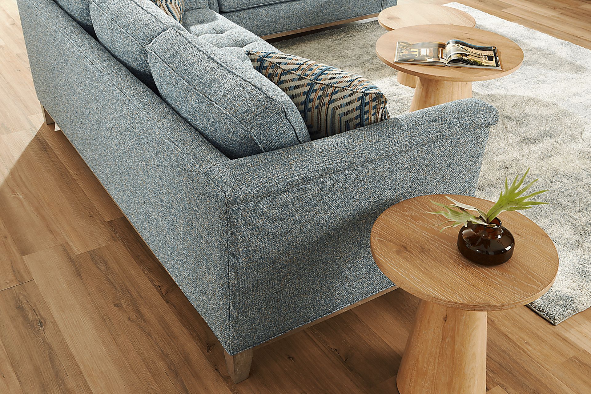 Fairmont Blue Sleeper Sofa - Image 4