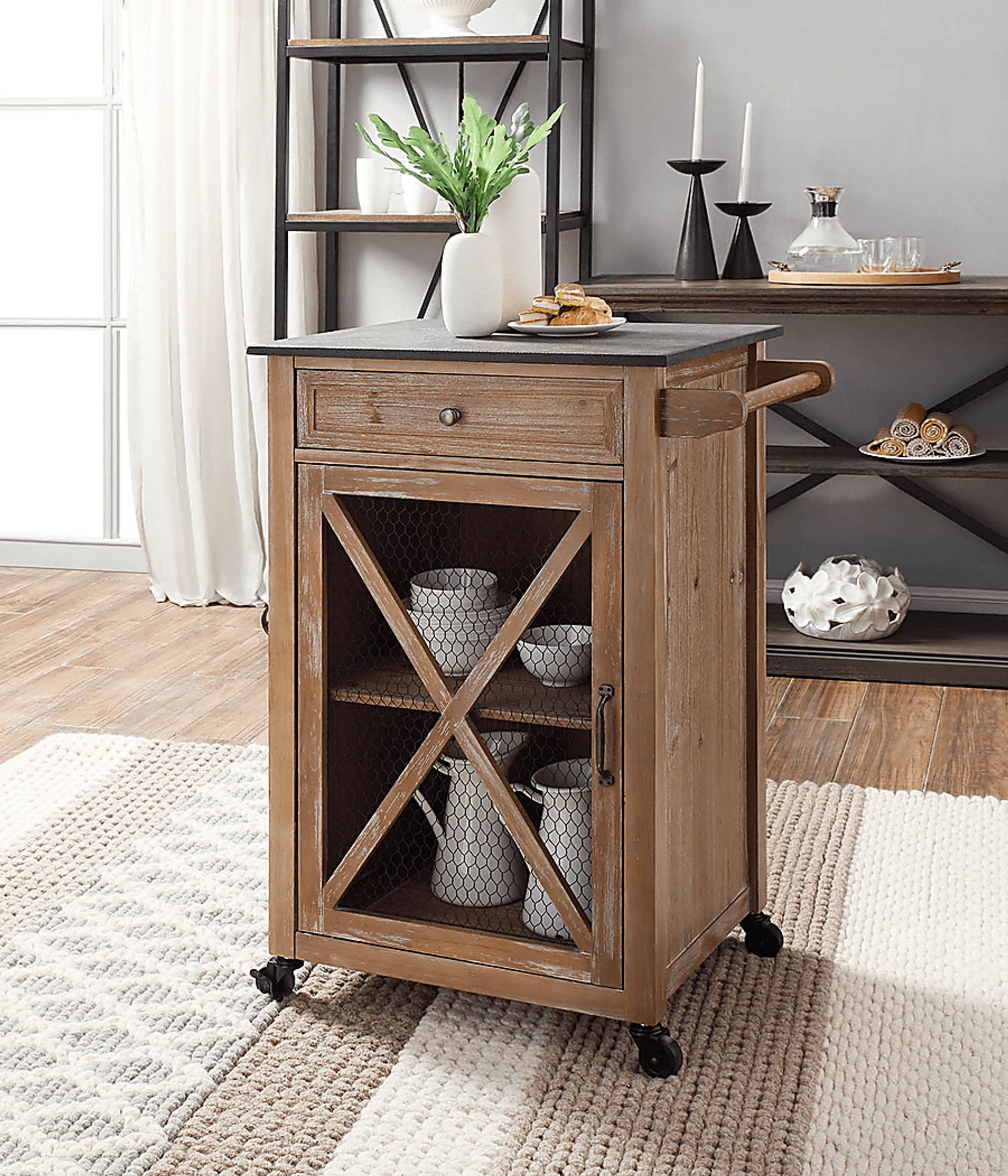 Fairwold Brown Bar Cart - Image 2