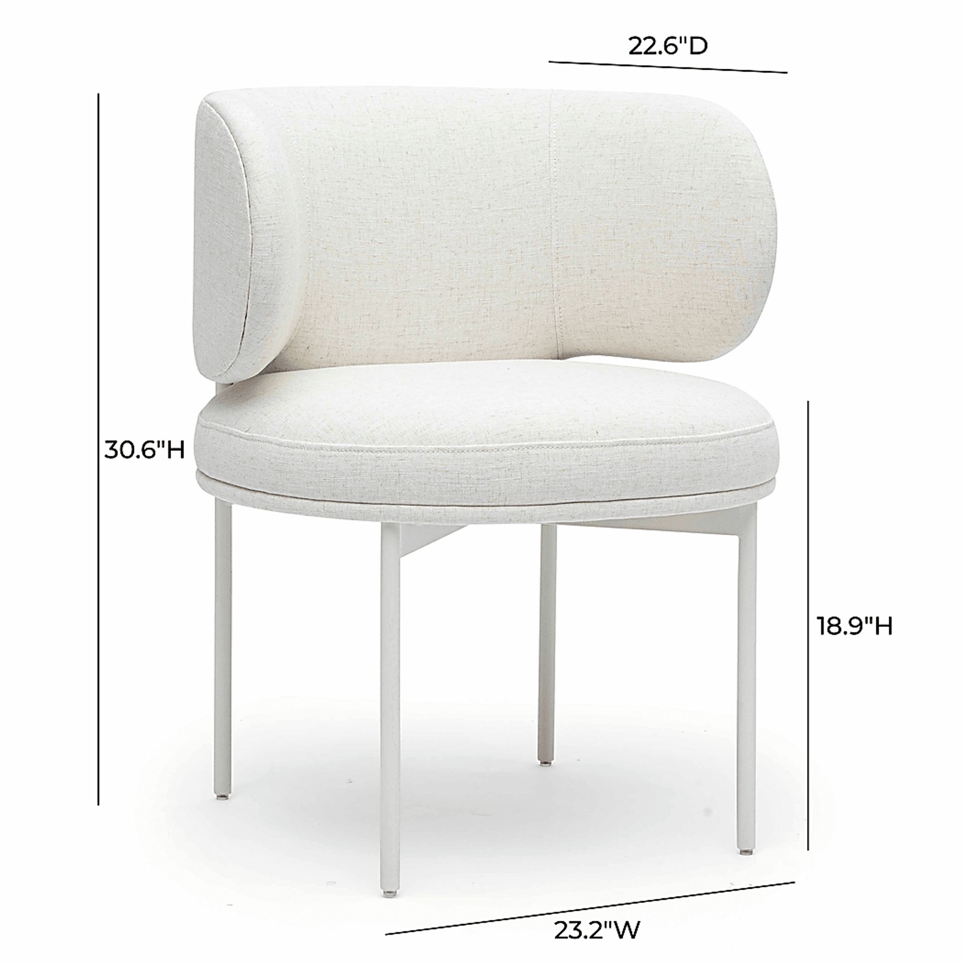 Fairyhive Cream Dining Chair - Image 4