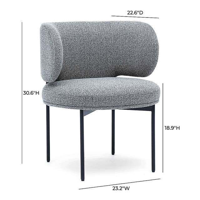 Fairyhive Gray Dining Chair - Thumbnail - Image 4