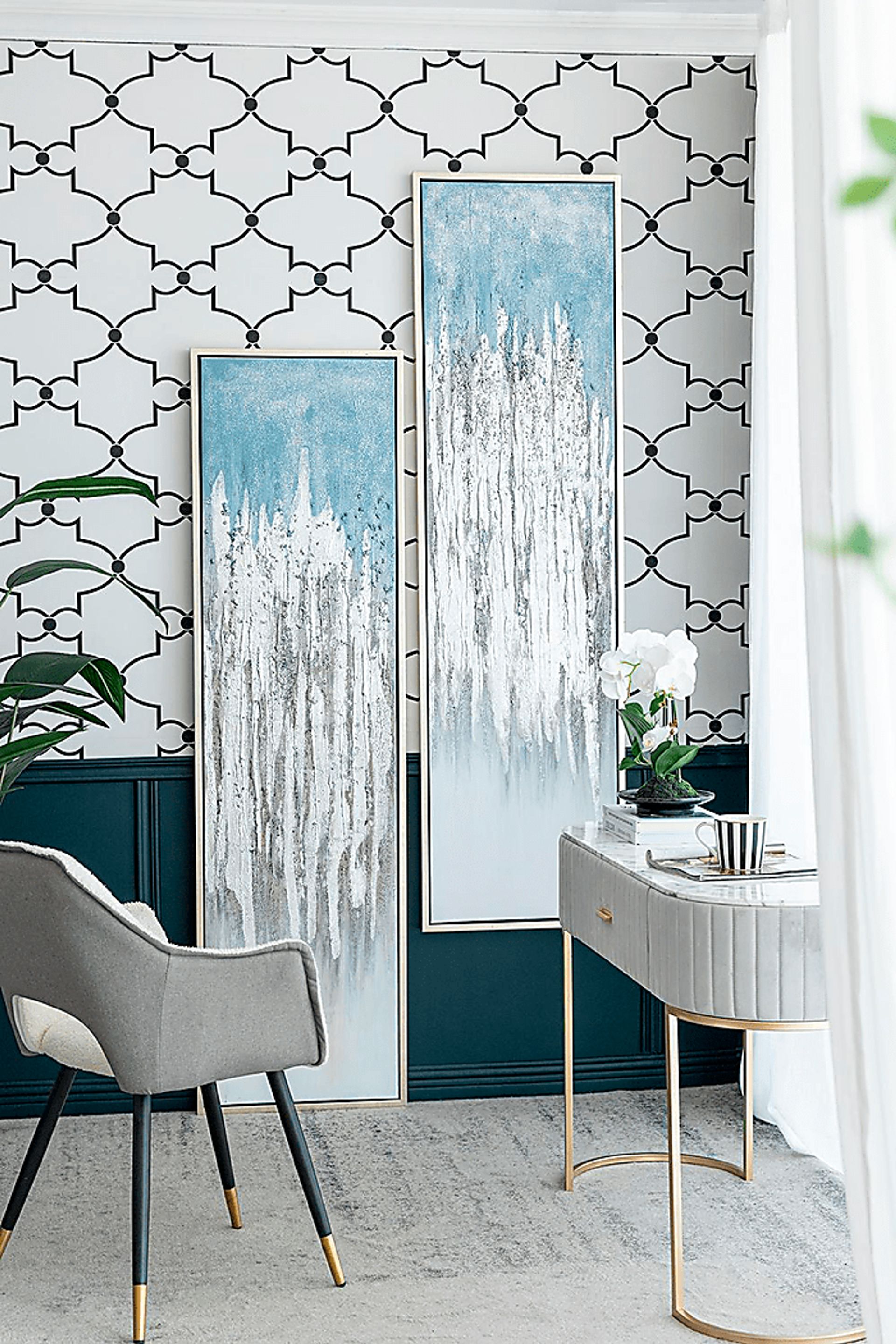 Falkirk Blue Artwork, Set of 2 - Image 13