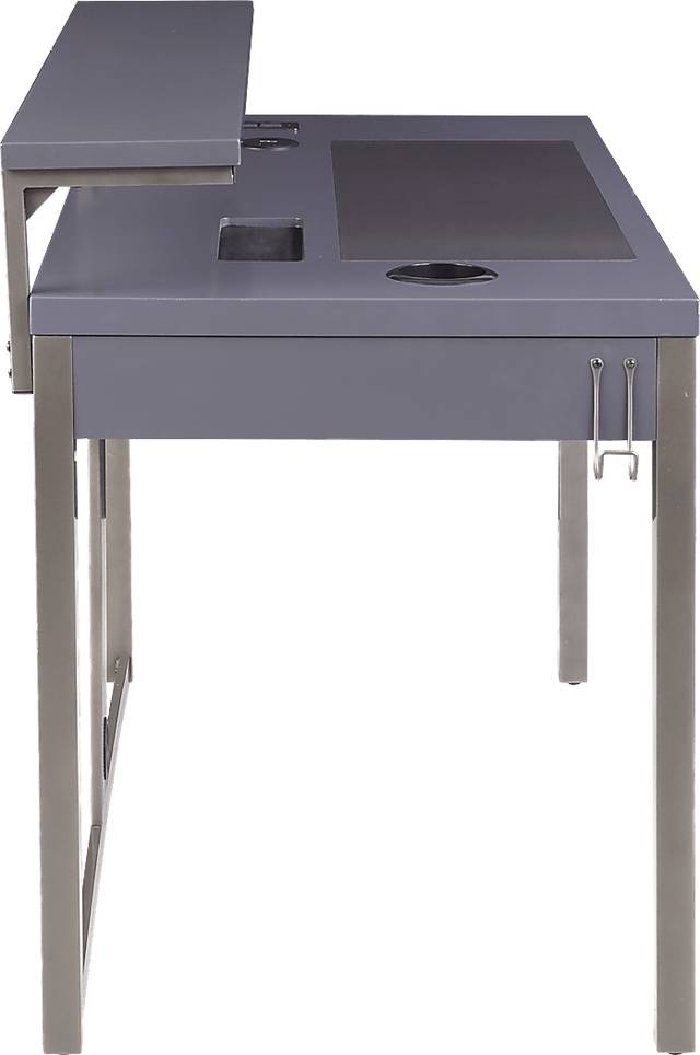 Kids Falkor Gray 48 in. Gaming Desk - Thumbnail - Image 13