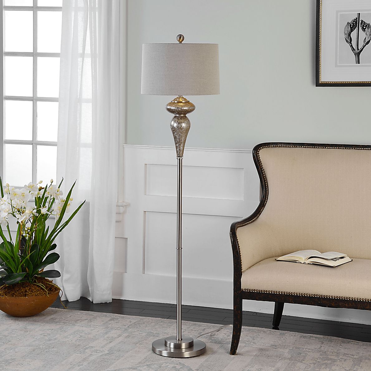 Fallon Moor Nickel Floor Lamp, Set of 2