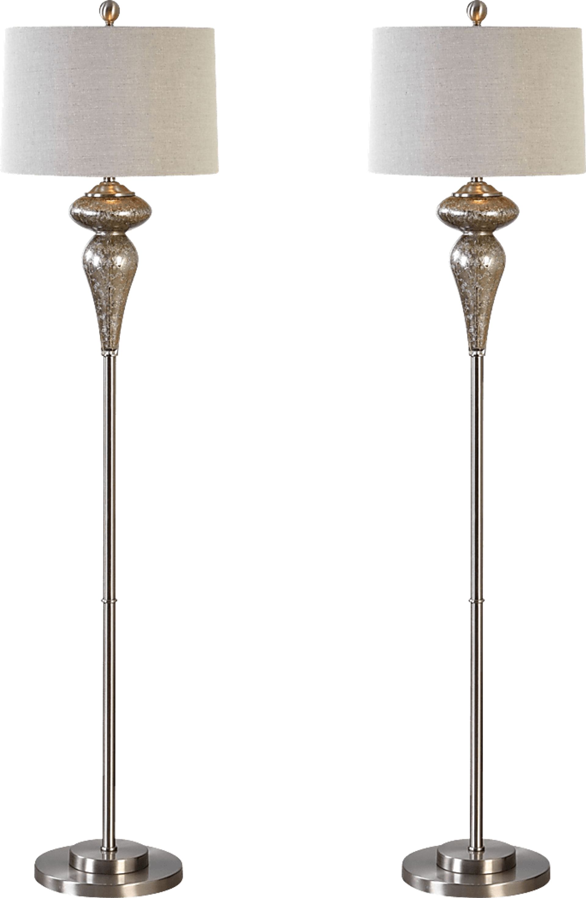 Fallon Moor Nickel Floor Lamps, Set of 2 - Image 1
